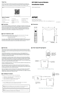 Thumbnail of document Guide - RST-5003 Web Enabled Control Modules
